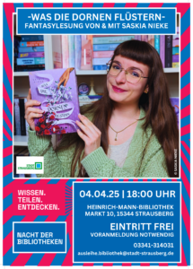 Mehr über den Artikel erfahren Lesung in Strausberg (4. April 2025)