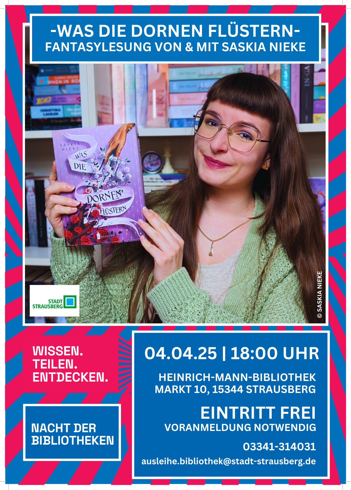 Mehr über den Artikel erfahren Lesung in Strausberg (4. April 2025)